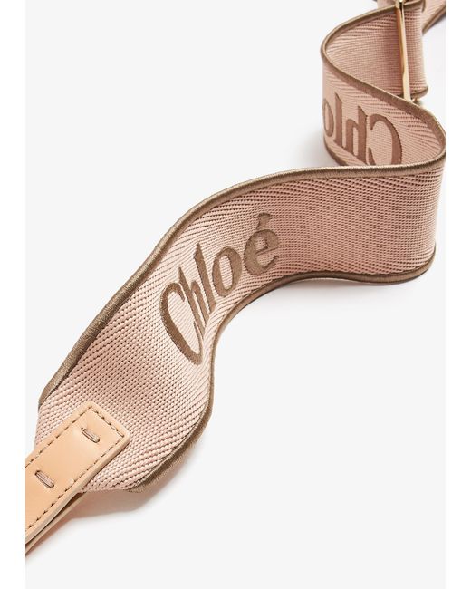 Chloé White Adjustable Canvas Strap