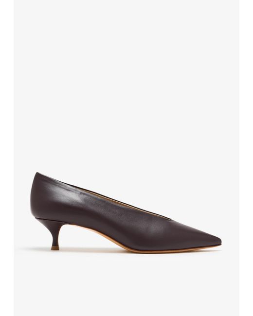 Le Monde Beryl Brown Babouche Kitten Pumps