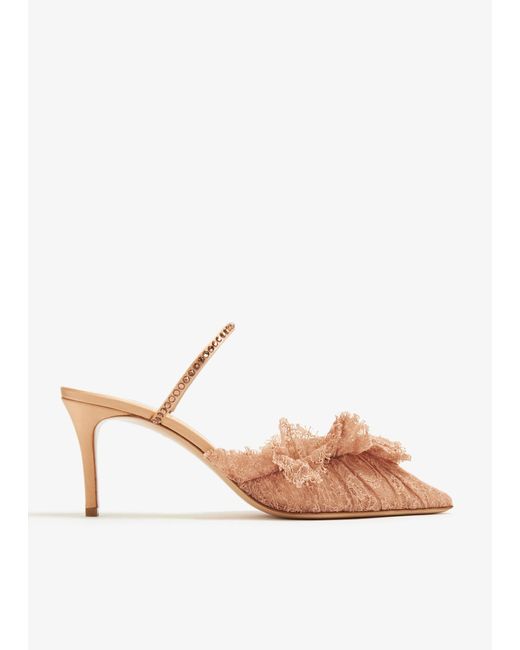 Andrea Wazen Pink Franca 75 Mules