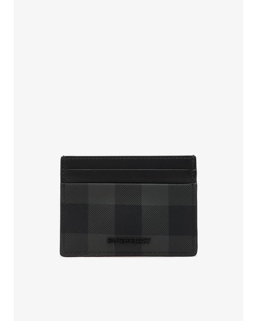 Burberry Black Check Card Case for men