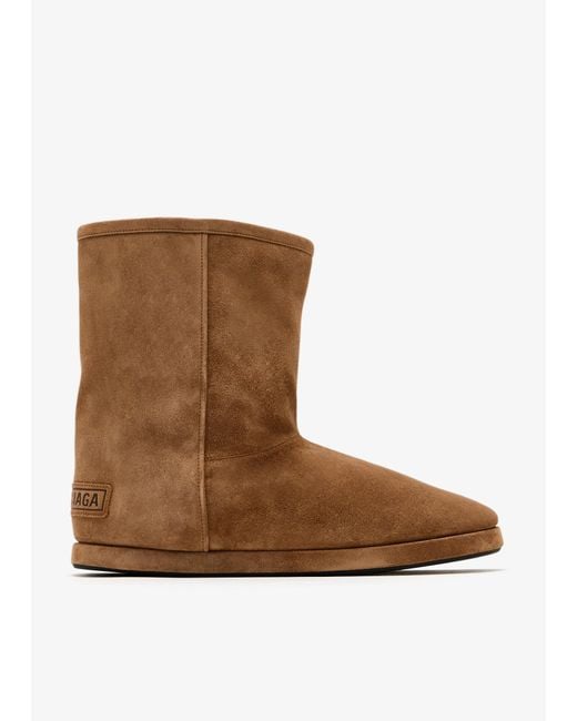 Balenciaga Brown Alaska Bootie Boots for men