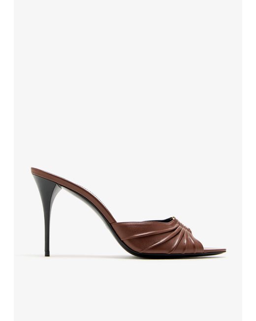 Saint Laurent Brown Babylone Sandals