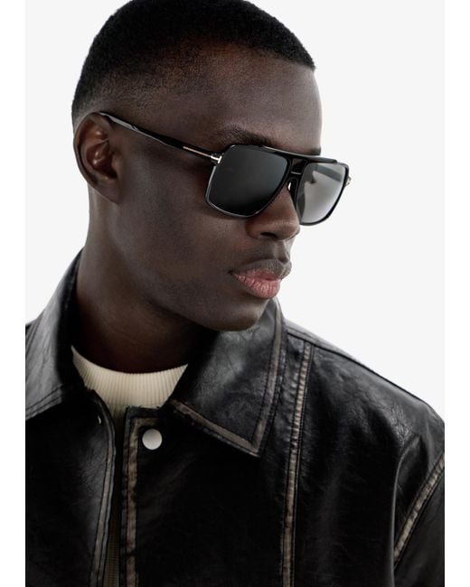 Tom Ford Gray Square Sunglasses for men