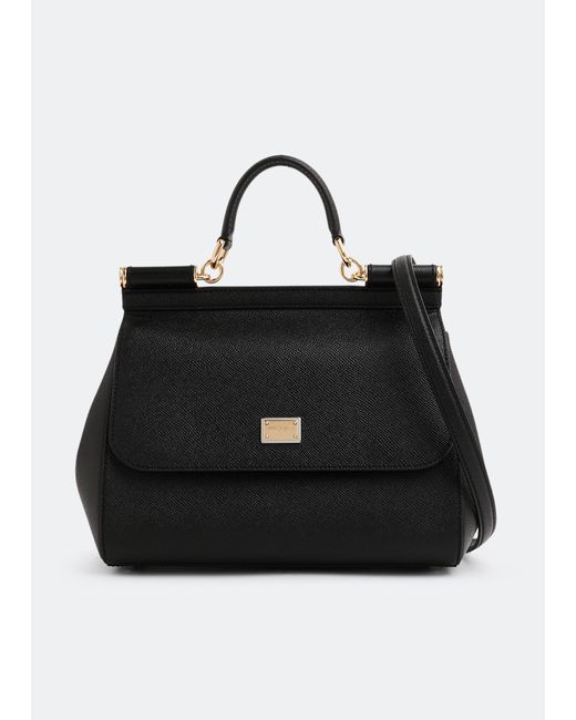 Dolce & Gabbana Black Sicily Dauphine Medium Handbag