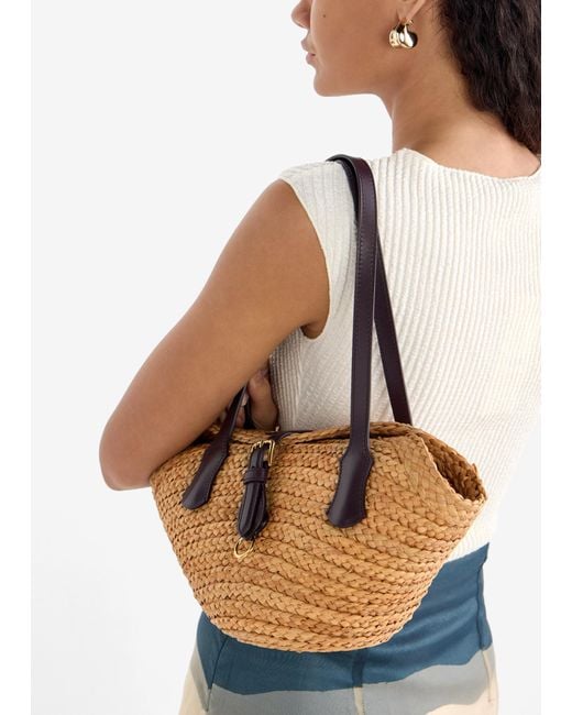 Dolce & Gabbana White Braided Raffia Shoulder Bag