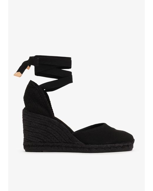 Castaner Black Carina Wedge Espadrilles