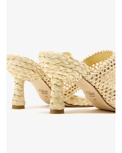 Chloé White Isla Sandals