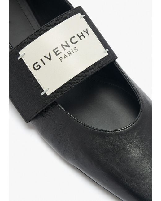 Givenchy White Sliced Square Ballerinas