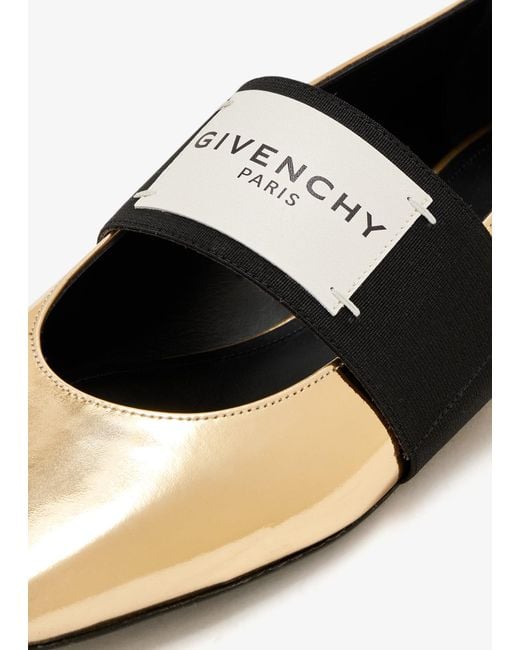 Givenchy White Sliced Square Ballerinas