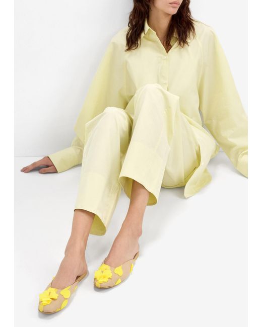 RAMLA Yellow Dahlia Mules