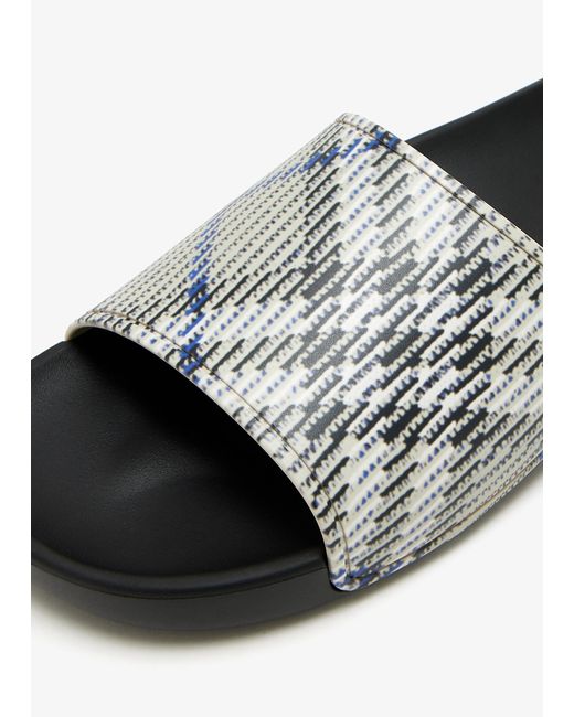Burberry White Dive Slides for men