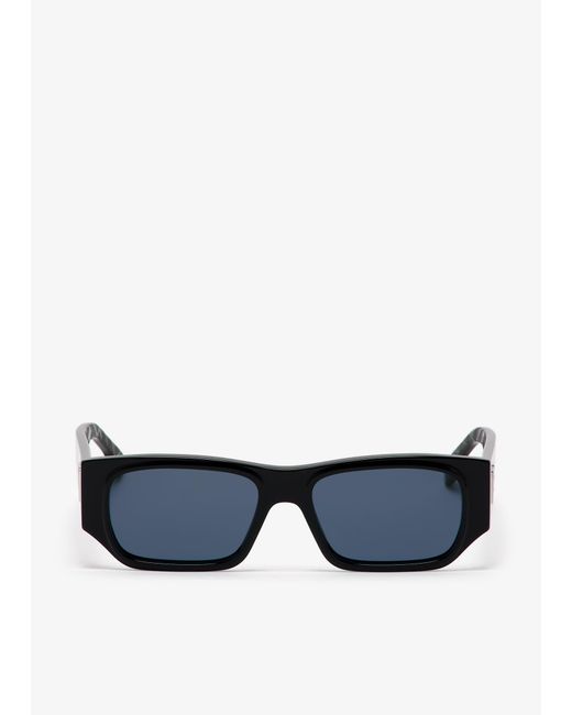 Fendi Blue Ff Squared Rectangular Sunglasses for men