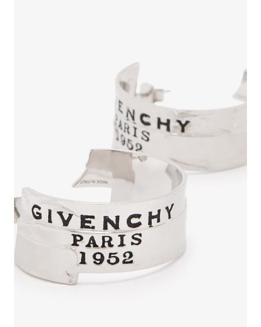 Givenchy White Tape Earrings