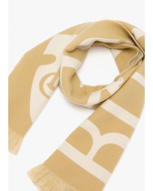 Burberry Natural Logo Wool Scarf