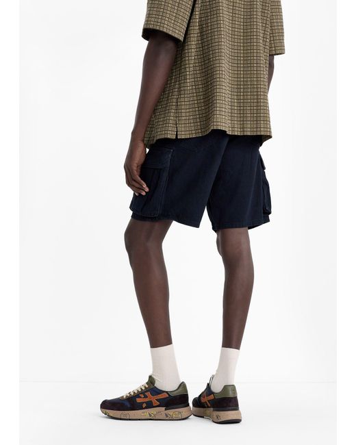 Nike Black Cortez Textile Sneakers for men