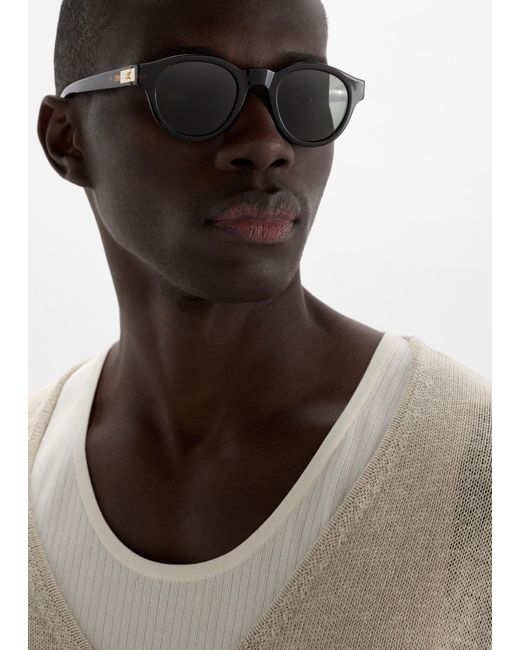 Dunhill Gray Round Sunglasses for men