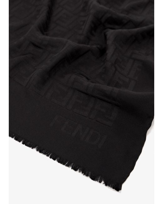 Fendi Black Ff Stole Scarf