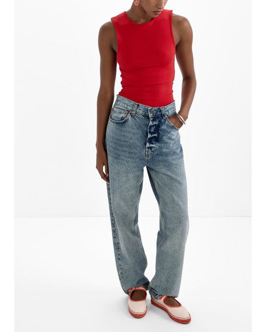 Luna Red Athena Mary Jane Espadrilles
