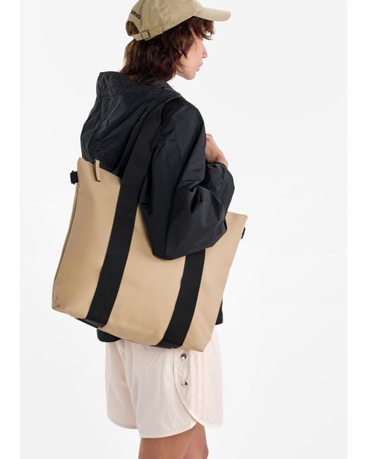 Rains Black Mini Tote Bag