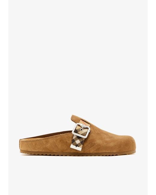 Burberry Brown Check Urchin Clogs
