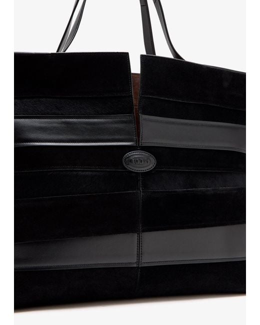 Tod's Black Di Folio Medium Bag