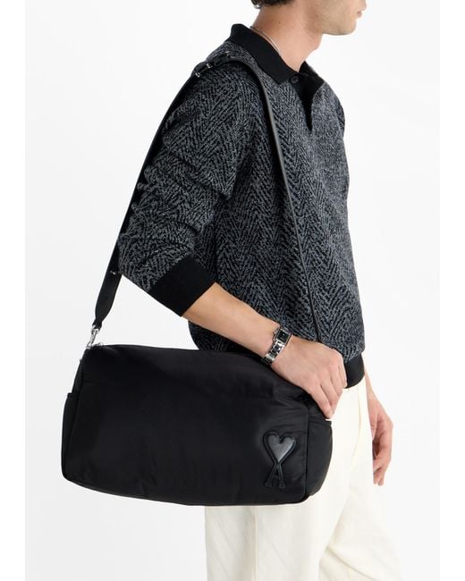 AMI Black Marcel Large Bag for men