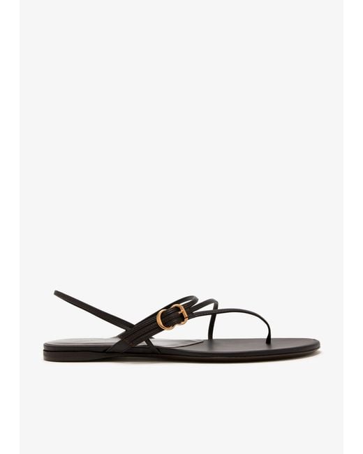 Herbert Levine White Leather Sandals