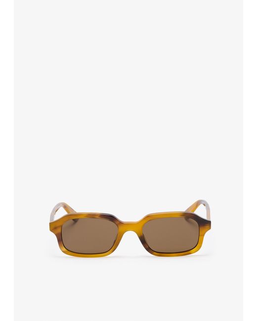 McQueen White Logo Sunglasses for men