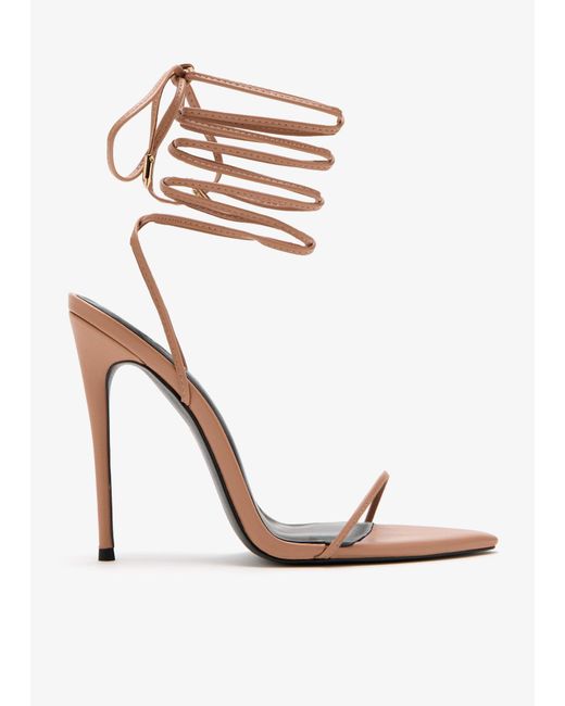 Femme LA White Luce Minimale Sandals