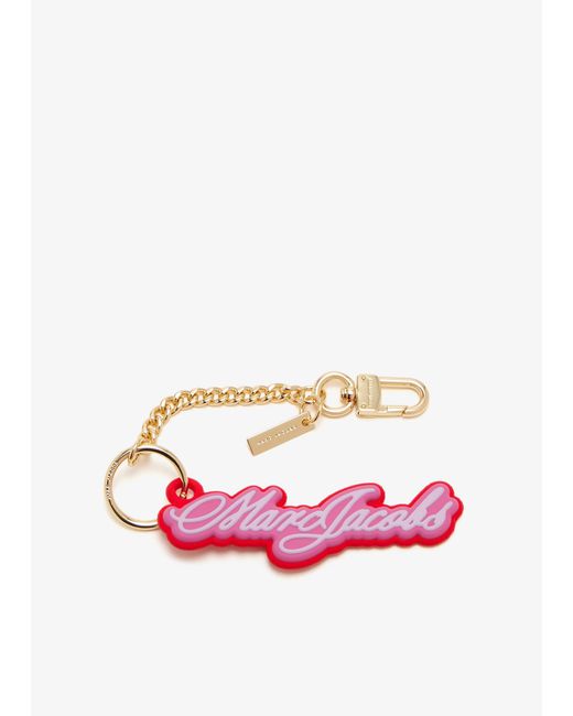 Marc Jacobs Pink The Cursive Logo Bag Charm