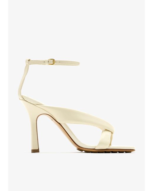 Bottega Veneta White Riva Strap Sandals