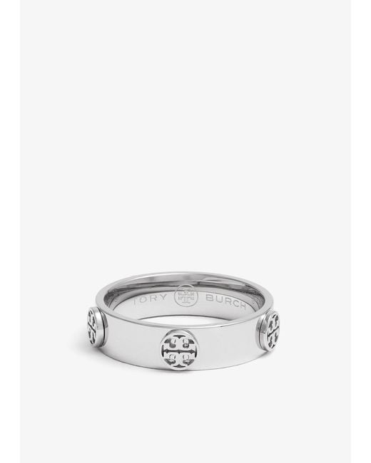 Tory Burch White Miller Stud Ring