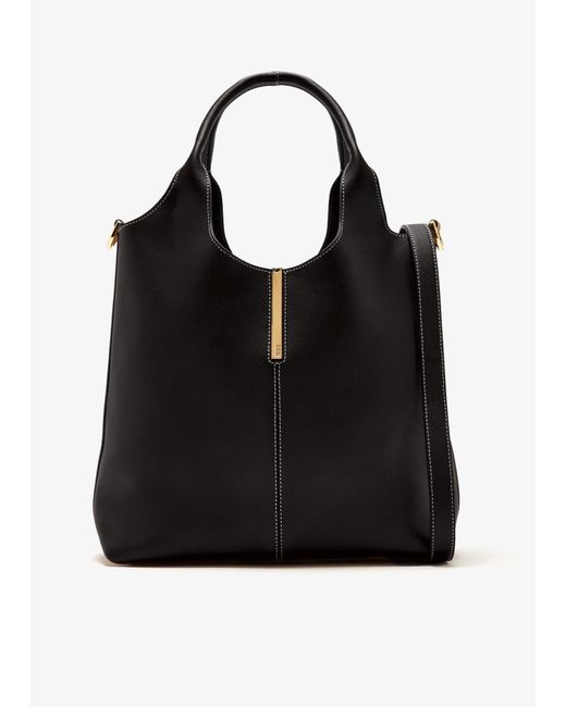 Tod's Black Leather Small Tote Bag
