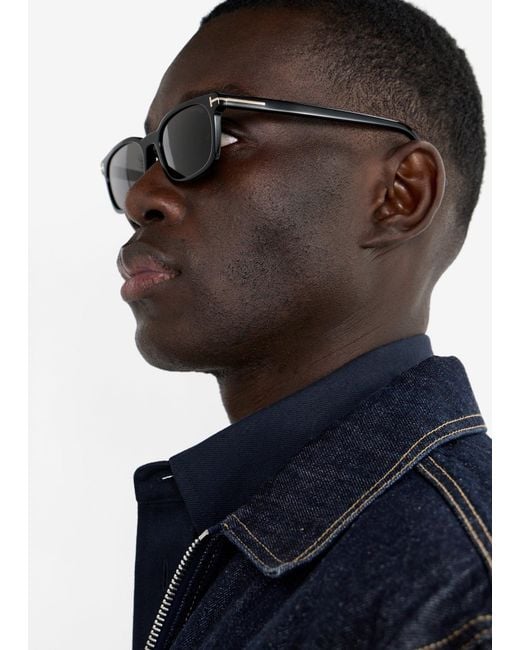 Tom Ford Gray Square Sunglasses for men