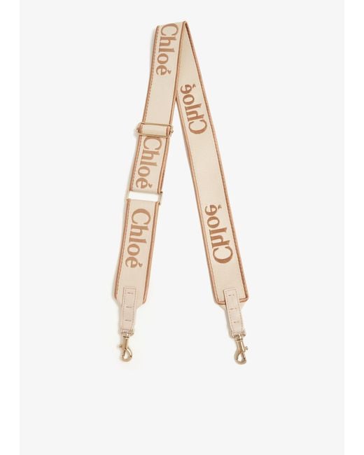 Chloé White Adjustable Canvas Strap