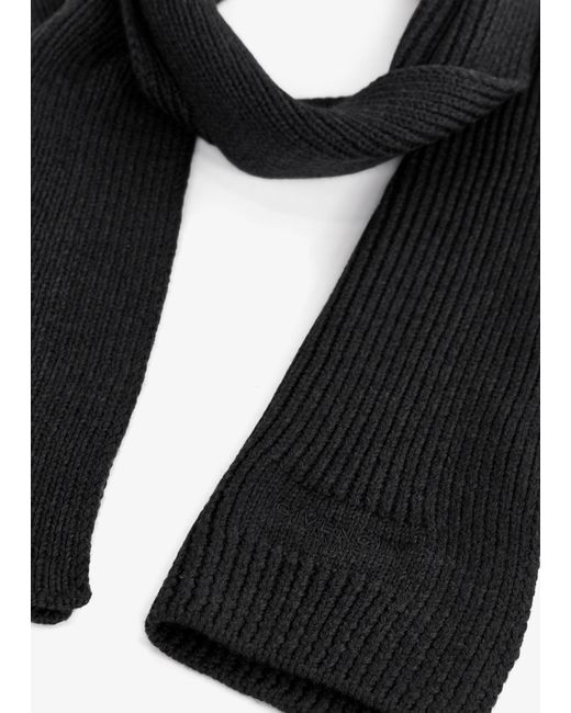 Givenchy Black Logo Wool Scarf for men