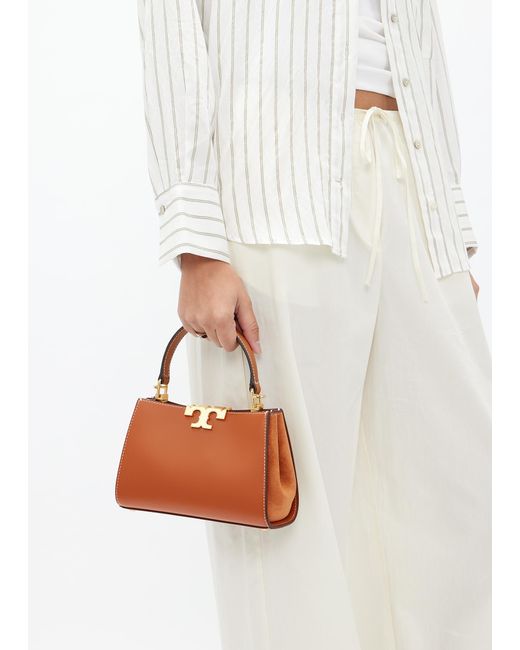 Tory Burch Brown Mini Eleanor Satchel