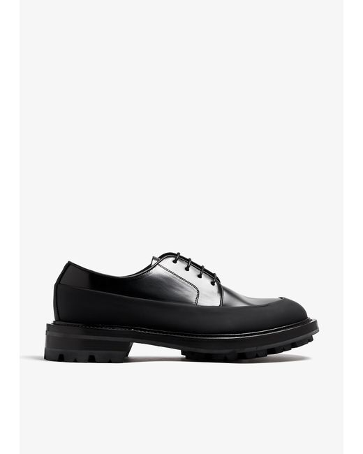 Neil Barrett Black Gum-Polished Derby Shoes for men