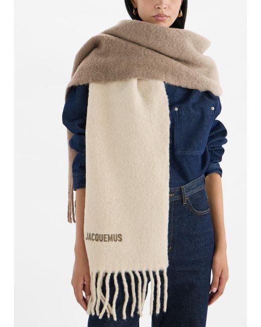 Jacquemus White L'Écharpe Moisson Scarf