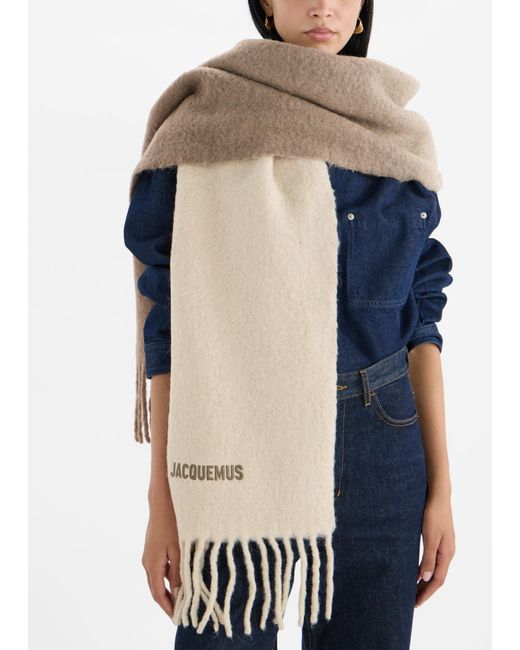 Jacquemus White L'Écharpe Moisson Scarf