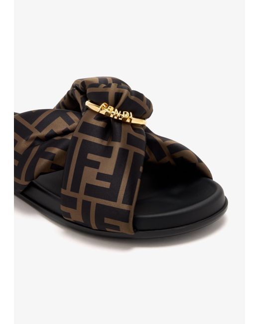 Fendi Black Ff Feel Slides