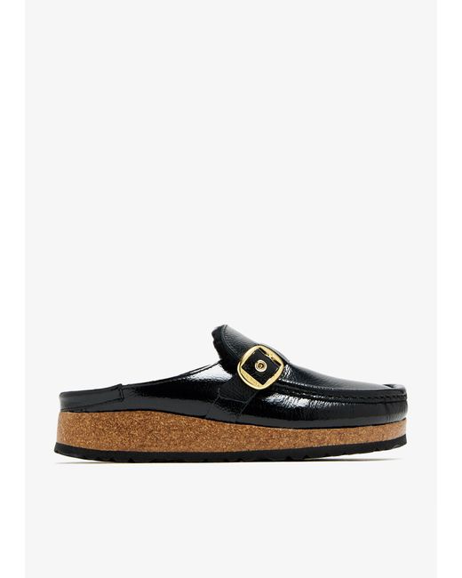 Birkenstock White Buckley Narrow-Width Shearling Clogs