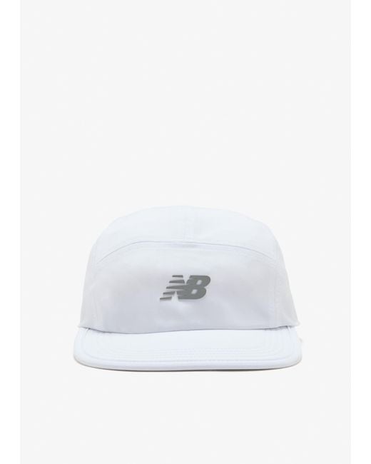 New Balance White 5 Panel Performance V2.0 Cap