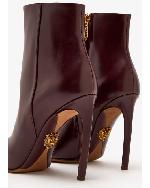 Dolce & Gabbana Brown Devotion Ankle Boots