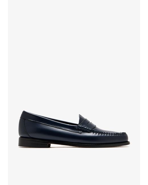 G.H.BASS Blue Weejuns Penny Loafers
