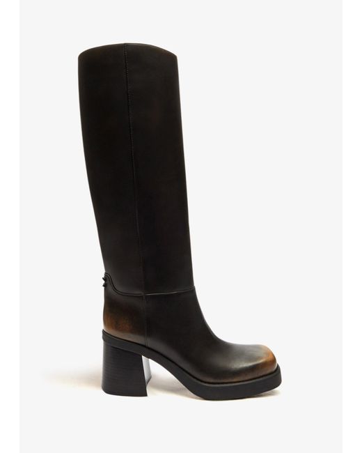 COACH Sculpted C Tall Boots in Black | Lyst