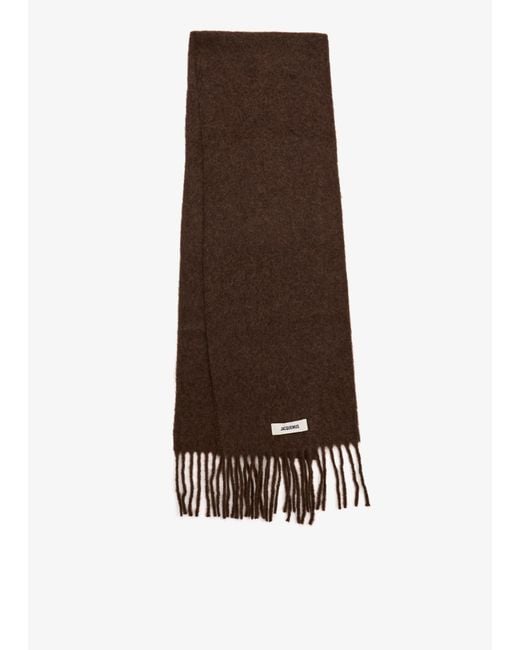 Jacquemus Brown L'Écharpe Carro Scarf