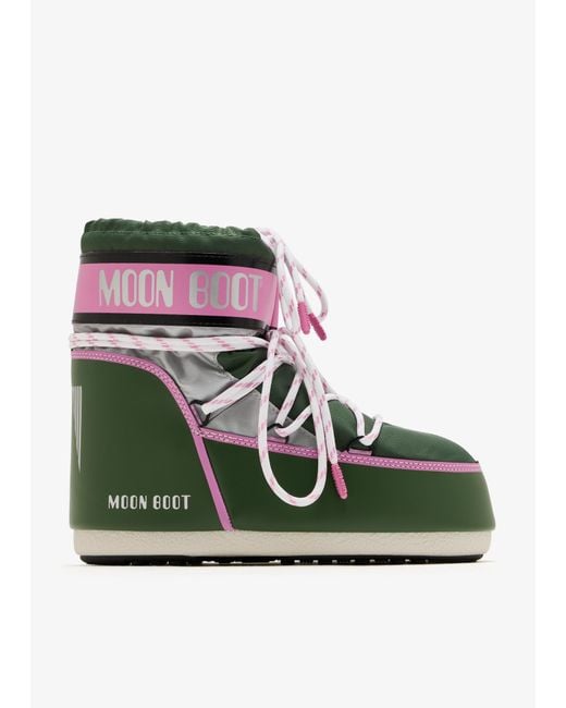 Moon Boot Green Icon Low Boot