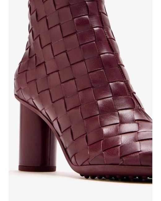 Bottega Veneta Purple Atomic Ankle Boots