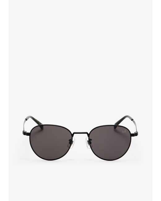 Dunhill Black Round Sunglasses for men